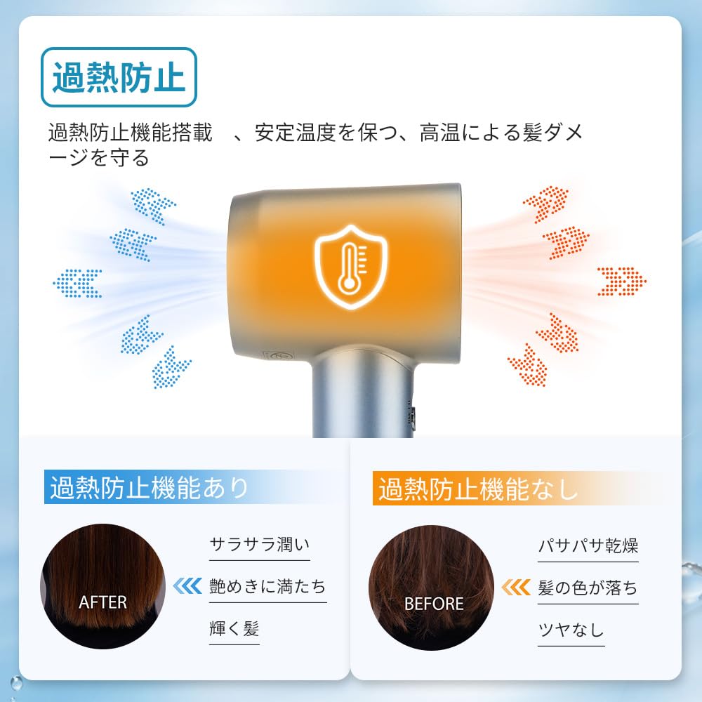 YOUMAY Large Air Volume Hair 200 Million High Negative Ion Large Air Quick High Constant Hair Cold Hot Hot Alternating Cold Air and Hot Air Low Hair