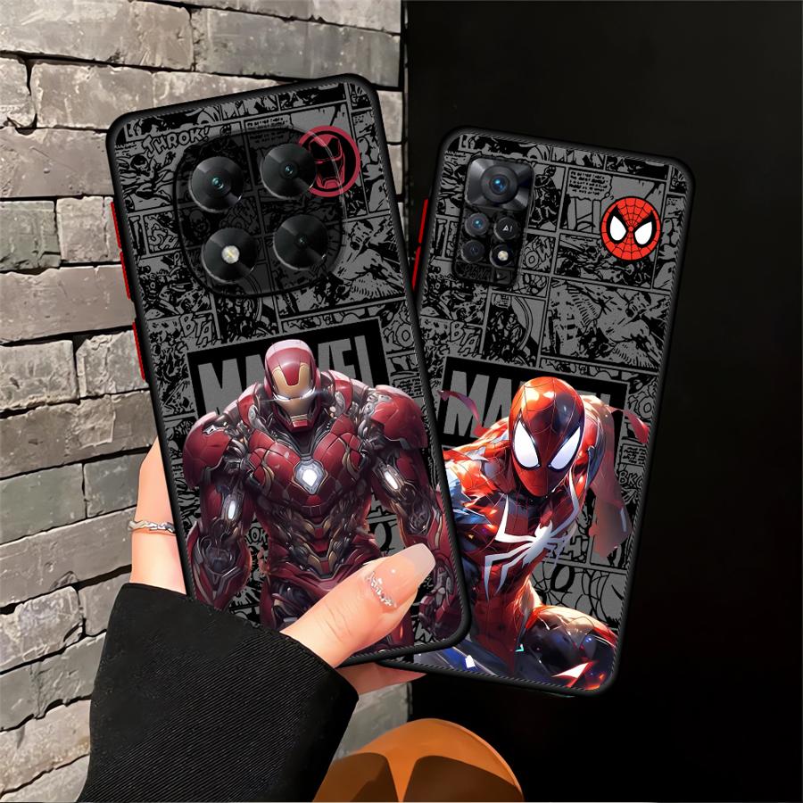 Чехол для телефона Funda для Xiaomi Redmi Note 14 11 14C 9S 12 A4 10 13 Pro Plus 13C Marvel Deadpool Sipiderman