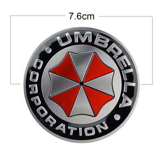3D алюминиевая корпорация, значок-зонтик, наклейка на багажник автомобиля, самоклеящаяся наклейка