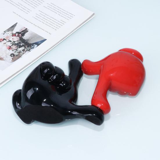 Фигурка жеста Современная двойная рука палец смоляная статуя скульптура для дома и офиса