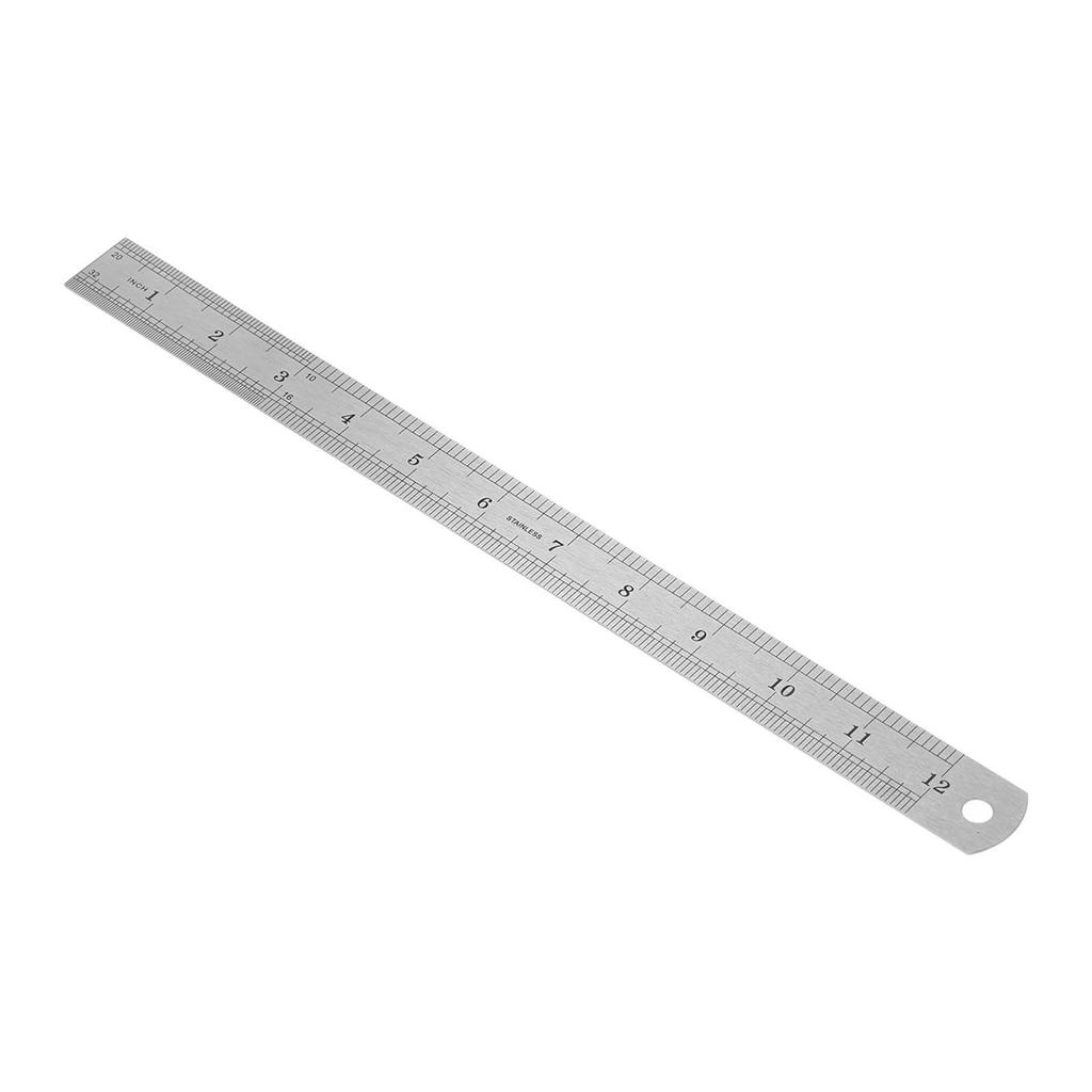 30cm Ruler 30cm Measurable Length Clear Scale Accurate Stainless Steel Metal Ruler with 2