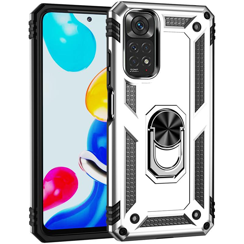 For Xiaomi Redmi Note 11 11S 2022 Case Magnetic Metal Ring Holder Bumper Armor Cases For Redmi Note11 Pro 11E Pro 5G Back Cover