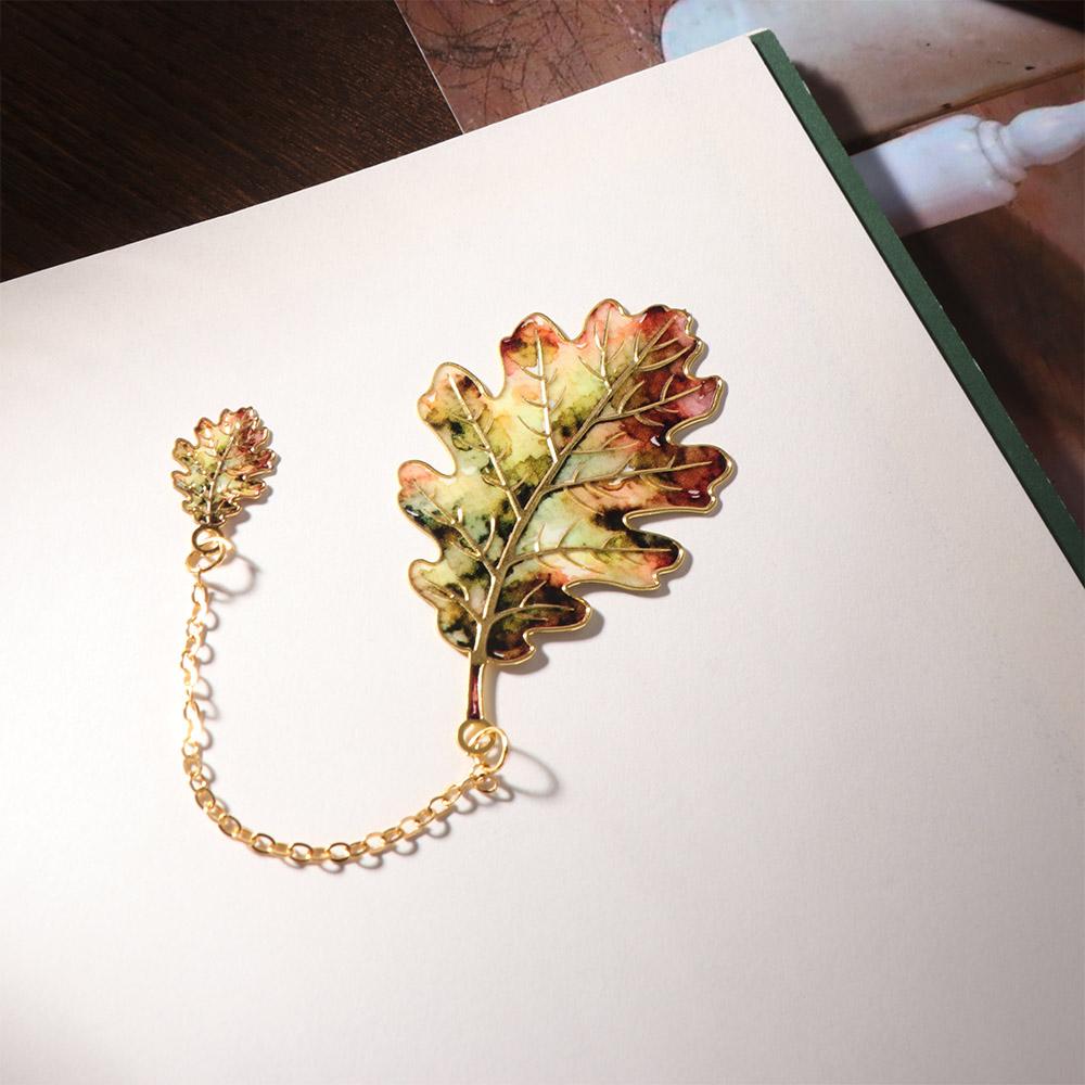 Exquisite Craft Metal Bookmark Pendant Design Book Separator Leaf Bookmark Student Reading