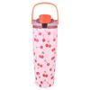 900ML/30oz Stainless Steel Thermos Flask One Click Open Lid Cute Water Bottle Leak Proof Travel Mug Summer Gift for Women/Girl