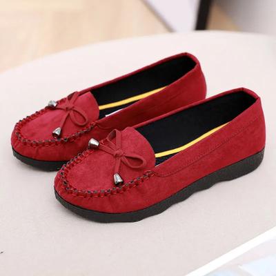 Zapatos de mujer женская мода милый круглый носок красный галстук-бабочка весенние туфли без застежек нескользящие женские повседневные леопардовые черные мокасины ba330