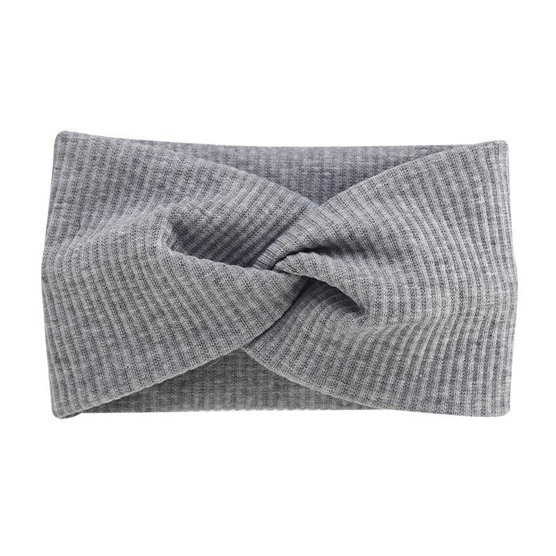 Ribbed Cotton Cross Twist Headband Wide Sports Headband Yoga Sweatband Hair Accessories