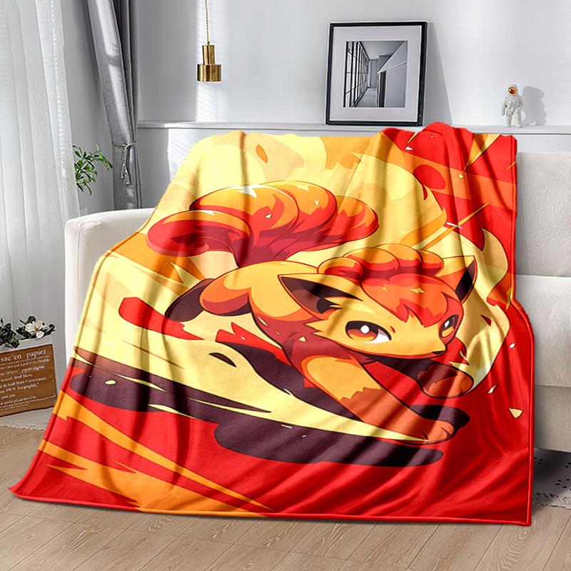 1pc Blanket Pokémon1 Print Design, Lightweight Blanket for Sofa, Bed- Soft &Warm, Gift for All Seasons like Christmas, Halloween
