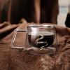 Mingshangde Transparent Double-Layer Insulated Glass Coffee Cup