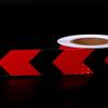 5CM*5M Waterproof Arrow Reflective Car Stickers Red-Black Adhesive High Visibility Caution Warning Safety Tape Reflectors Strips