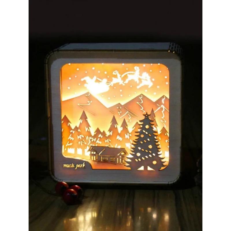 3D Деревянный пазл Ночной светильник, Деревянные пазлы для взрослых, Прикроватная лампа, DIY 3D Деревянные пазлы Светодиодная лампа, Креативные подарки для семьи и друзей