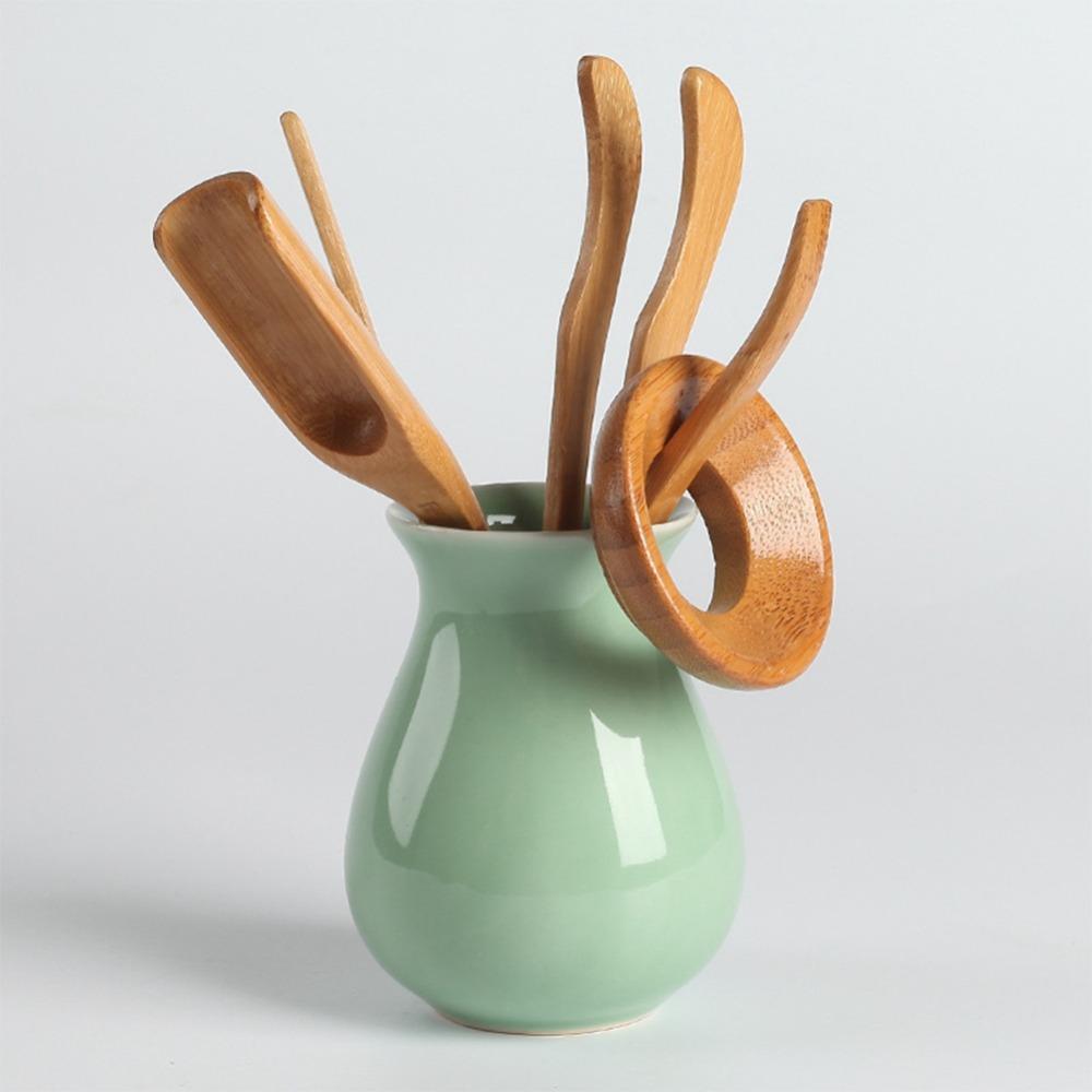 5 pcs set Portable Tools Tea Accessories Bamboo Material Tea Shovel Tea Leaks Chinese Gongfu Tea