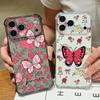 Чехол-кошелек с карманом для карты для iPhone Air 17 16 15 Pro Max 14 13 17 Pro 12 11 16e Ударопрочный Цветной Бабочка Прозрачный ТПУ Чехол