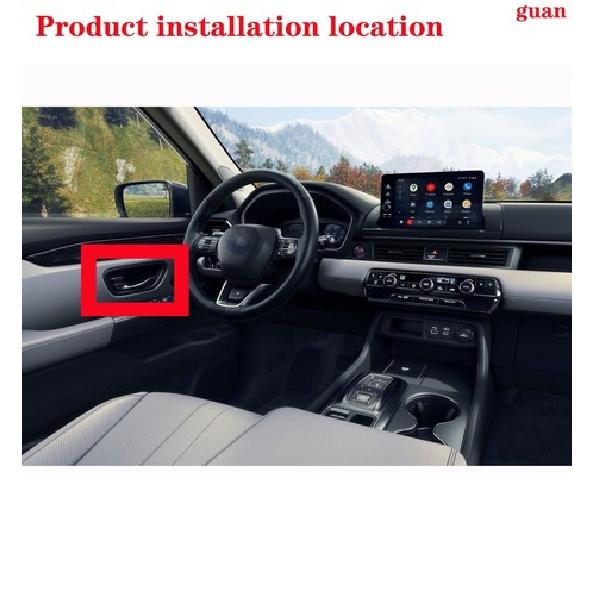 Car Interior Handle Decorative Frame Black For Honda Pilot -2025