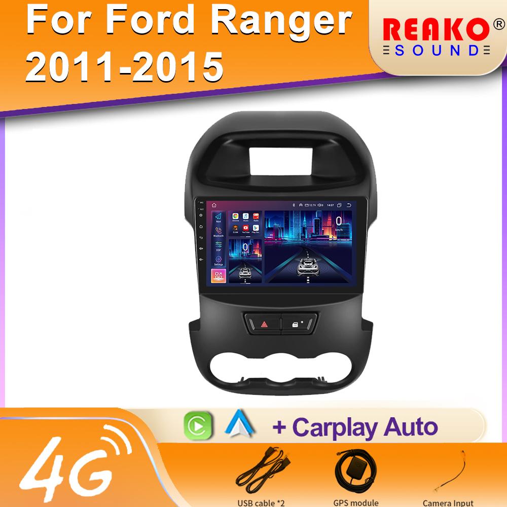 Автомобильное радио Carplay Android для Ford Ranger 3 2011-2015 Мультимедиа Сенсорный экран Навигация GPS Беспроводной Carplay Стерео 2Din