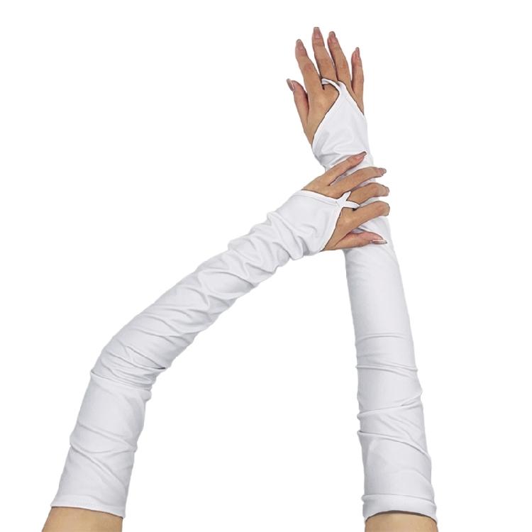 Перчатки из ПУ кожи для официальных мероприятий, перчатки для вечеринок, элегантные перчатки для ночного клуба, перчатки для выступлений взрослых, длинные перчатки без пальцев