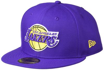 Кепка New Era NBA 59FIFTY Los Angeles по размеру, Лейкерс, Фиолетовая, 56.8см
