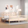 VidaXL Bed Frame with Headboard 200x200 Cm Solid Wood 3194851