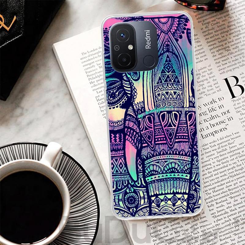 Слон Мандала Ацтекский Чехол Для Xiaomi Redmi 13 13C 14C 12 12C 10 10C 9 9C 9T 9A Чехол для Телефона 10A 8A 8 7A 7 6A 6 K80 K70 K60 K20