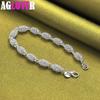 925 Sterling Silver Hollow Bead Ball Bracelet Jewelry
