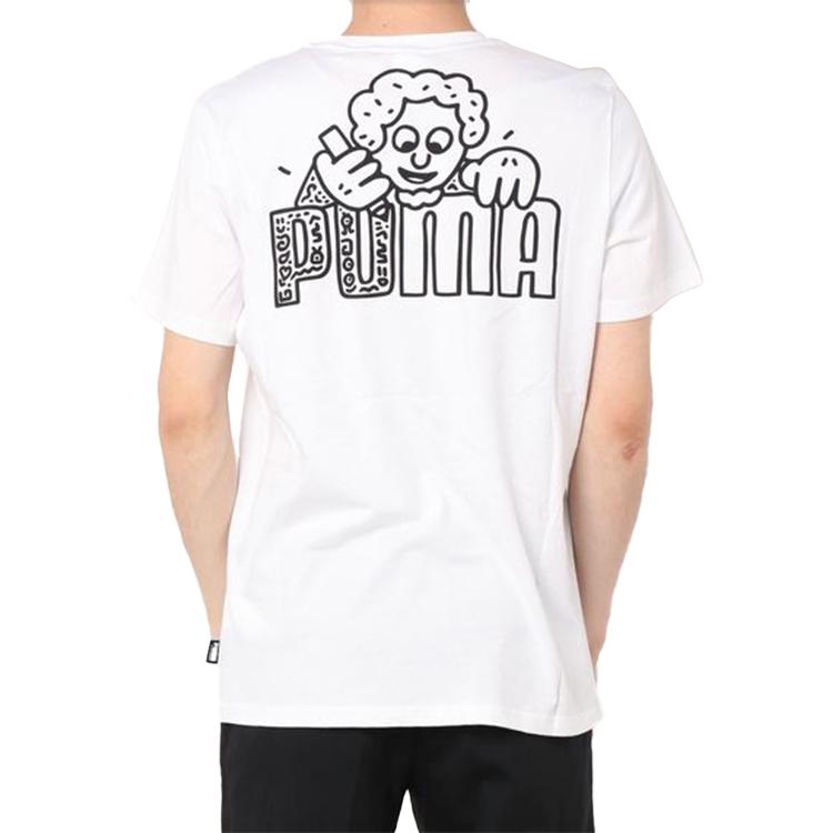 Puma Футболка с коротким рукавом X Mr Doodle Мужская, белая 598641-02