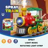 Игрушечный поезд для малышей 3-5 лет, паровоз, электрический паровоз с дымом, светом и звуком, игрушечные грузовики для мальчиков в подарок