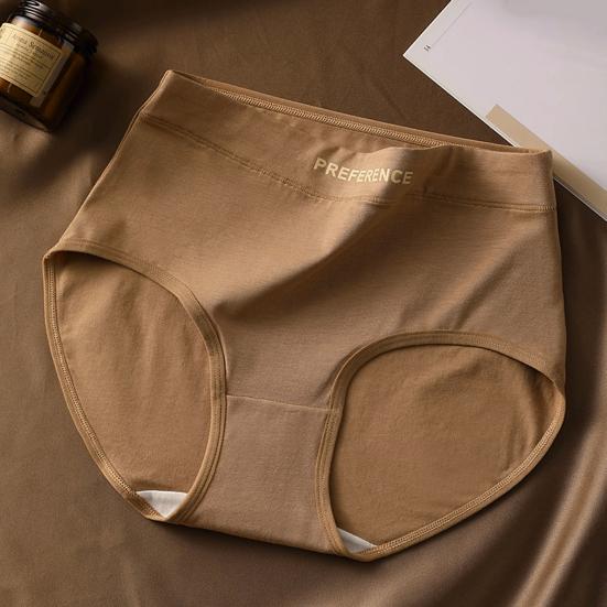 Women Underpants Mid Waist Solid Color Cotton Butt-lifted Breathability Elastic Quick-drying Sport Casual Briefs