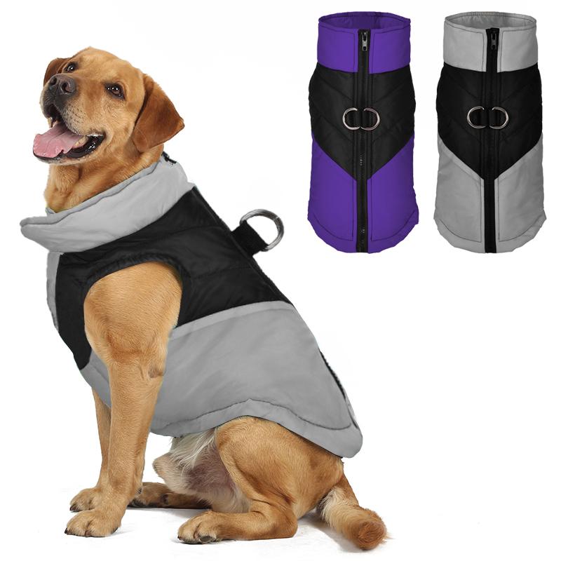 S-7XL Large Dog Clothes Winter Pet Jacket For Small Dogs Cats Coat Apparel Windproof Warm Puppy Vest Costume Waterproof Labrodor Outfits