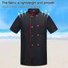 Short Long Sleeve Chef Uniform Black Overalls New Chef Clothes  Restaurant