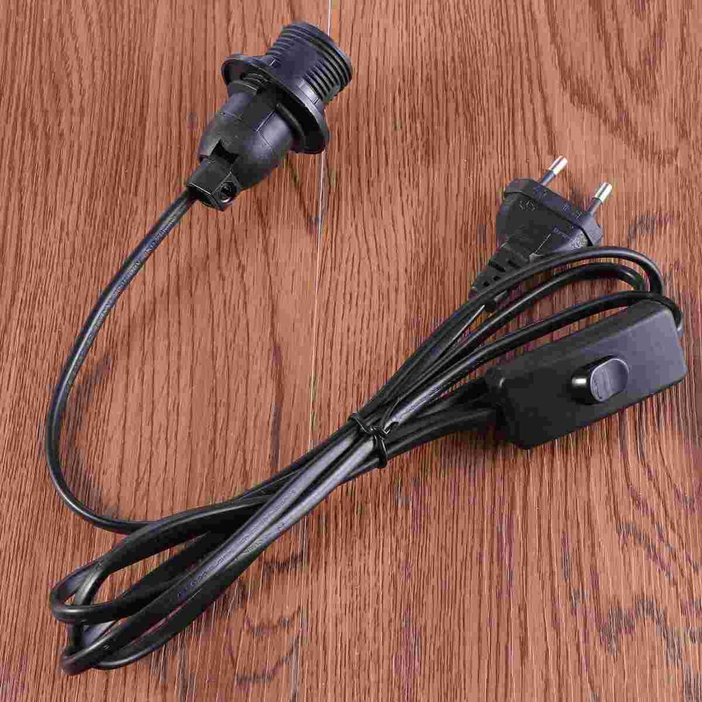 18м Удлинитель Подвесной Фонарь Подвесной Светильник Ламповый Шнур Кабель Патрон E14 Вкл/Выкл Вилка ЕС (черный)