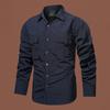 Men's Long-sleeved Shirt Spring and Autumn Trendy Casual Loose Workwear Multi-pocket Shirt Men's Quick-dry Top