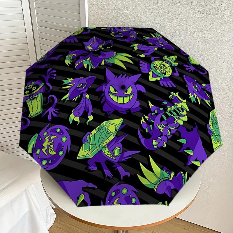 1pc Pokémon Automatic Folding Umbrella] Durable Iron Frame & Rod, Portable Folding, Makes a Great Holiday Gift yy251016255
