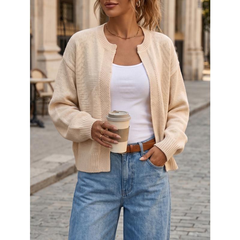 Women S Loose Long Sleeve Knit Cardigan Vintage Style Sweater Coat