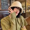 Bucket Fluffy Lambswool Hat For Women Beige Warm And Cozy Winter Hat Fashionable Stylish And