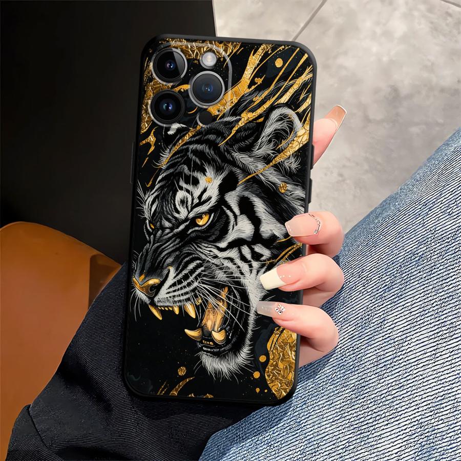 Крутой Чехол для Телефона с Тигром и Леопардом для Apple iPhone 14 17 Pro Max 13 16 11 XR XS MAX 12 15 Pro 7 8 Air