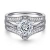 Lindon Classic 925 Sterling Silver  Zircon Ring Ladies Jewelry Wedding Promise Party Gift