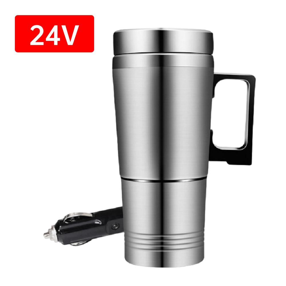 Автомобильный электрический нагревательный стаканчик Дорожный электрический чайник Электрический нагревательный автомобильный чайник 300 мл Вода Кофе Молоко Термокружка из нержавеющей стали