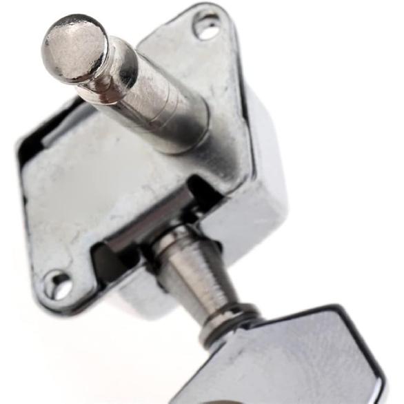 6 Inline Metal Alloy Guitar Semi Closed Tuners Machine Heads Tuning Pegs Keys Set for Electric Guitar