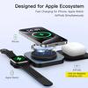 3 in 1 Foldable Magnetic Wireless Charger Stand For Magsafe iPhone 15 14 13 12 Apple Watch 8 7 Airpods Pro Fast Charging Station