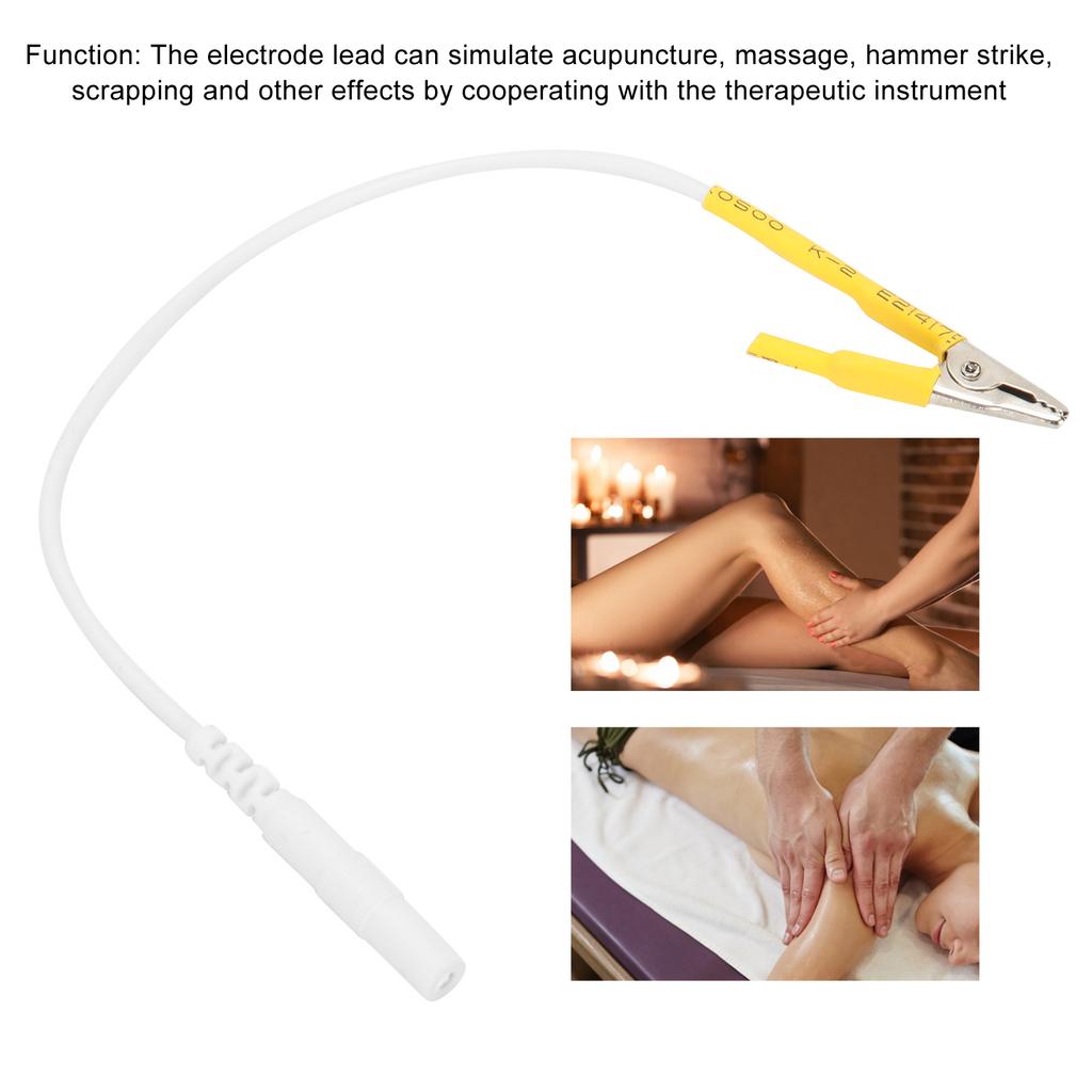 20pcs / bag Clip Electrode Lead Wires Cable for TENS Unit Physiotherapy Machine Yellow