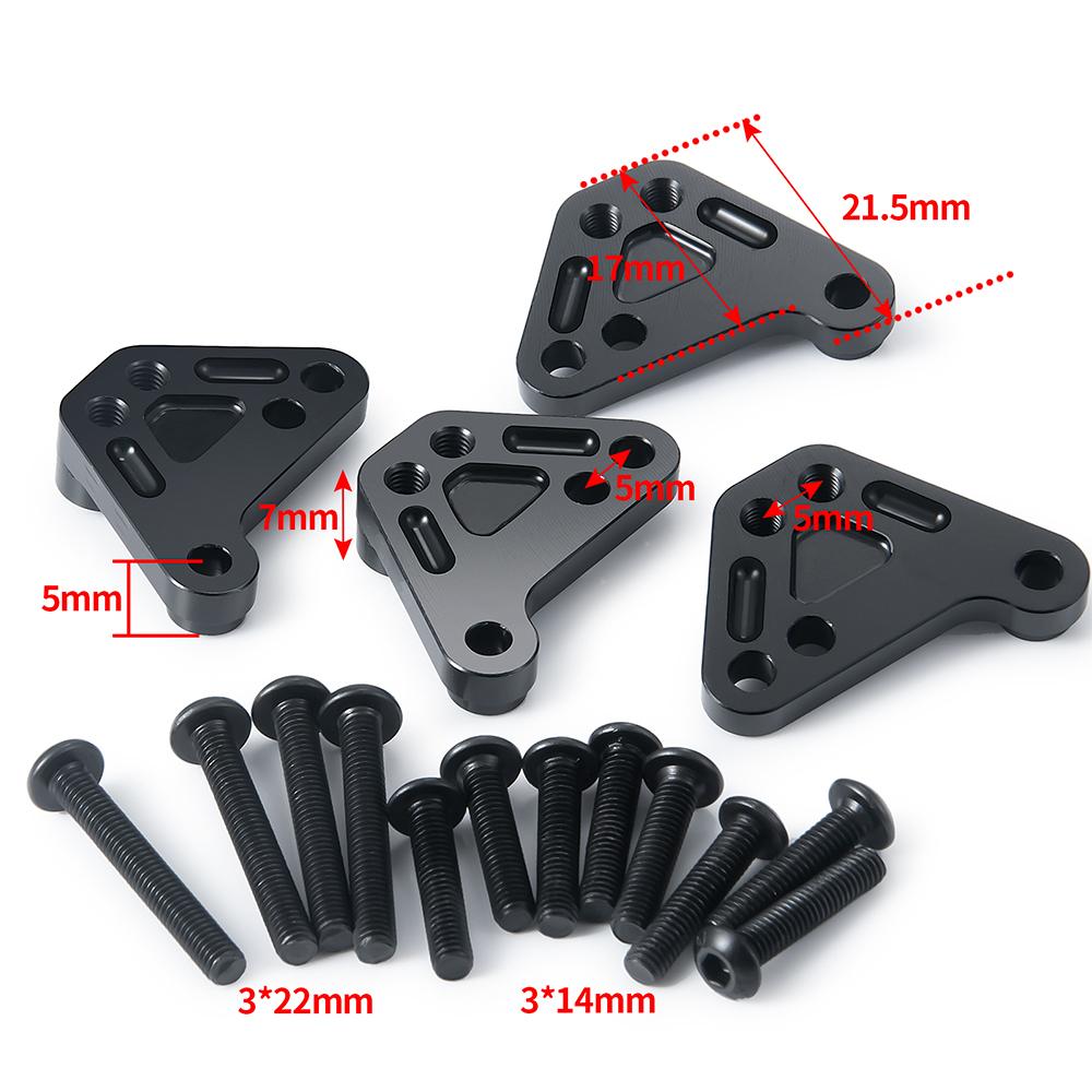 TRINOOD 4PCS Metal Shock Absorber Towers Front & Rear Heighten Shocks Mount for 1/10 RC Crawler MAXX WideMAXX Small-X
