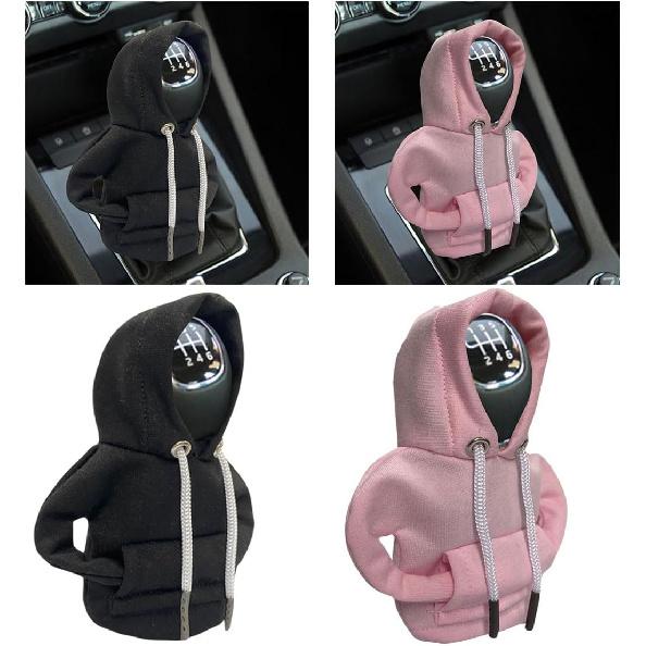 JOYCOURT Car Gear Shift Hoodie,Fashionable gear shift knob cover,Mini hoodie,Cute gadgets for car interiors,General Automotive Decorative Accessories