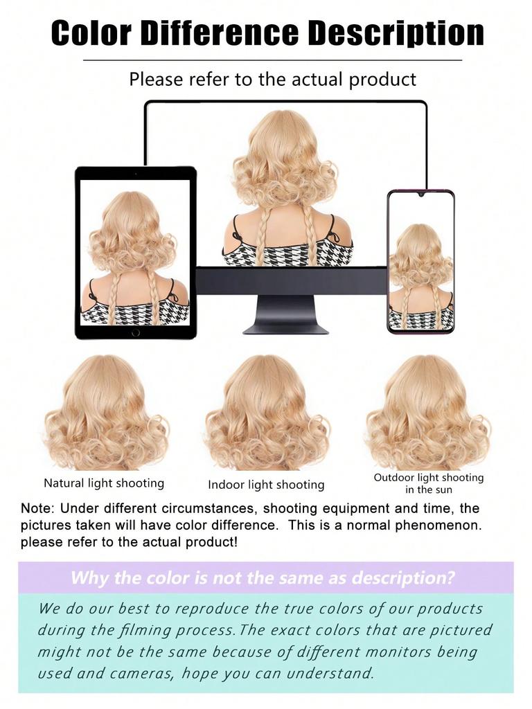 Синтетический парик с длинными волнистыми локонами и челкой, подходит для девочек, играющих в ролевые игры, и для использования в праздники.
