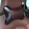 Travel Car Auto Seat Headrest Pillow Leather Head Neck Rest Cushion Pad Support