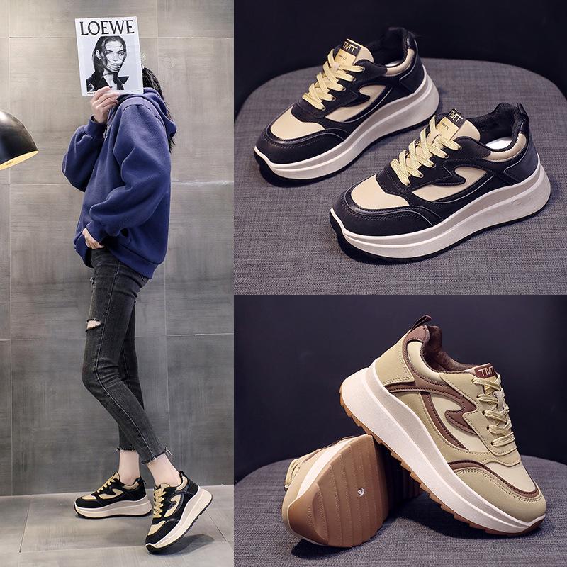 Women's 2022 Spring/Autumn Korean Style Fashion Casual Chunky Sole Breathable Forrest Gump Running Shoes