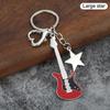 Creative Classic Mini Rock Electric Acoustic Guitar Shaped Keychain Pendant  Backpack Decoration Accessories Gifts