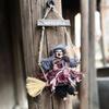 Halloween Witch Dolls Hanging Decor Ghost Witch Horror Scary Hanging Ghost Flying Witch Pendant Halloween DIY Party Ornaments