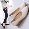 Flat Bottomed Women's Shoes with Plain Surface Soft Leather Soft Sole Fashionable Pointed Toe Shoes Flat Bottomed Spring and Autumn Single Shoes