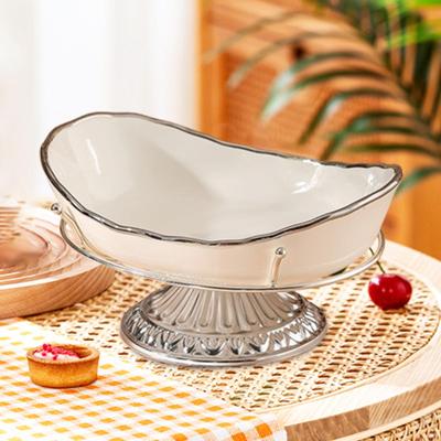 Керамическая подставка для фруктов, держатель для конфет, железная моющаяся миска для еды в посудомоечной машине