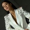 Высококачественный женский костюм Блейзер Двубортный Лацканы «шаль» Короткое пальто Приталенный Офис Повседневный Банкет 1 шт. Женская одежда
