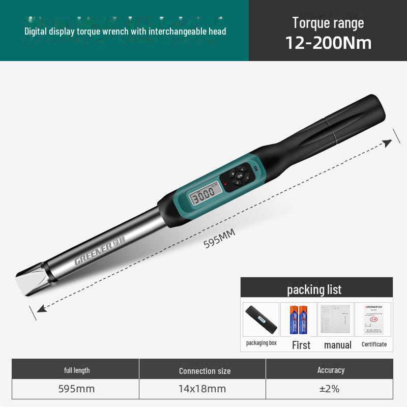 Цифровой динамометрический ключ Green Forest: Высокоточный, регулируемый, электронный тестер крутящего момента